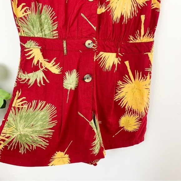 NWT Free People Hawaiian Tropical Cotton Romper Sz M - Picture 9 of 13
